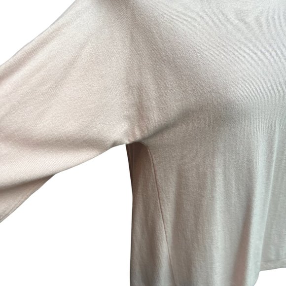 Etcetera Sweater L/Sleeve Split In Back Scoop Neck Pullover Knit  L/Pink Size XS - Picture 3 of 10